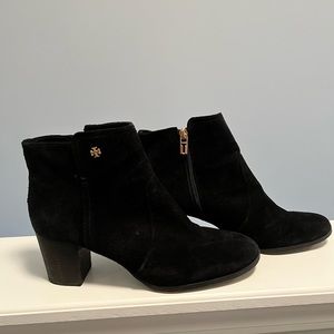 Tory Burch suede zip up ankle boots